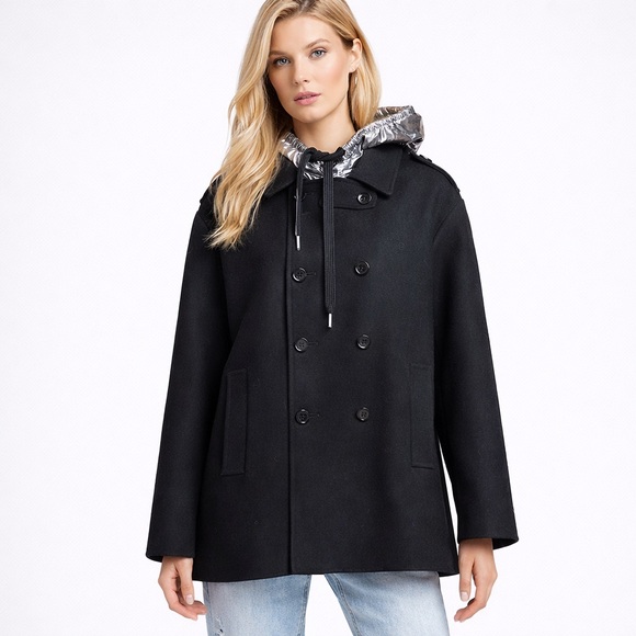 RED Valentino Jackets & Blazers - RED Valentino Black Embroidered “Man Walks on the Moon” Coat